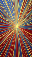 Fototapeta premium Radiating colorful lines creating an abstract starburst effect