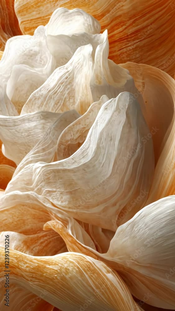 Poster delicate organic forms create a harmonious interplay of colors and textures in abstract art