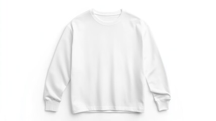 White long-sleeve crewneck sweatshirt mockup