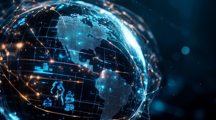 Obraz premium blue planet earth