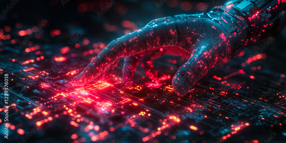 Poster ai-driven api integration for seamless business applications with futuristic interface