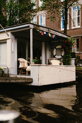 house on the river in Amsterdam