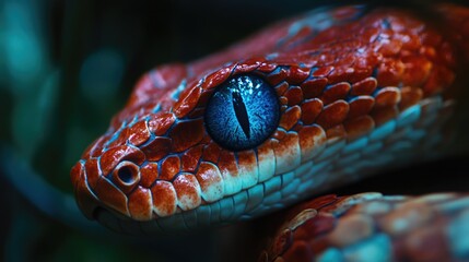 Fototapeta premium Red Python Snake