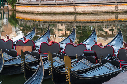 Gondolas Traveling on Porsuk Stream.