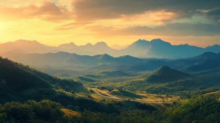 Obraz premium An unforgettable mountain road trip through Northern Thailand; breathtaking views ensured