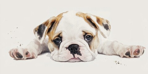 Obraz premium Adorable English Bulldog Puppy