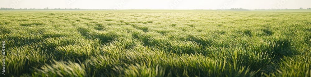 Poster architectural and landscape design. a green grass field on a transparent background, created with 3d