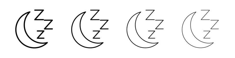 Zzz icon Flat illustration sign