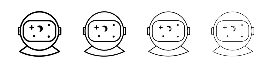 Astronaut or cosmonaut icon Flat illustration sign