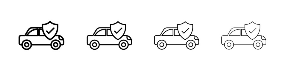 Auto insurance icon Flat illustration sign