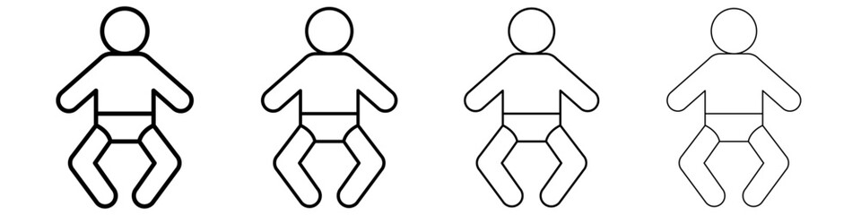 Baby icon Flat illustration sign