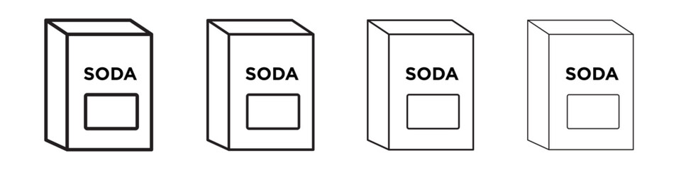 Baking soda icon Flat illustration sign