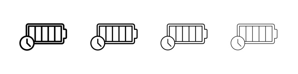 Battery life icon Flat illustration sign