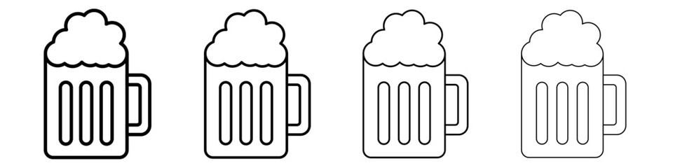 beer mug icon Flat illustration sign
