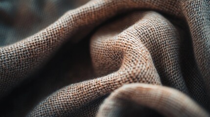 Fototapeta premium Brown Fabric Texture Close Up