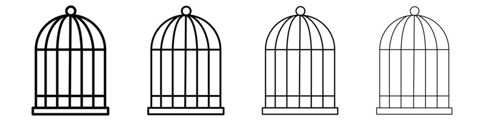 bird cage icon Flat illustration sign