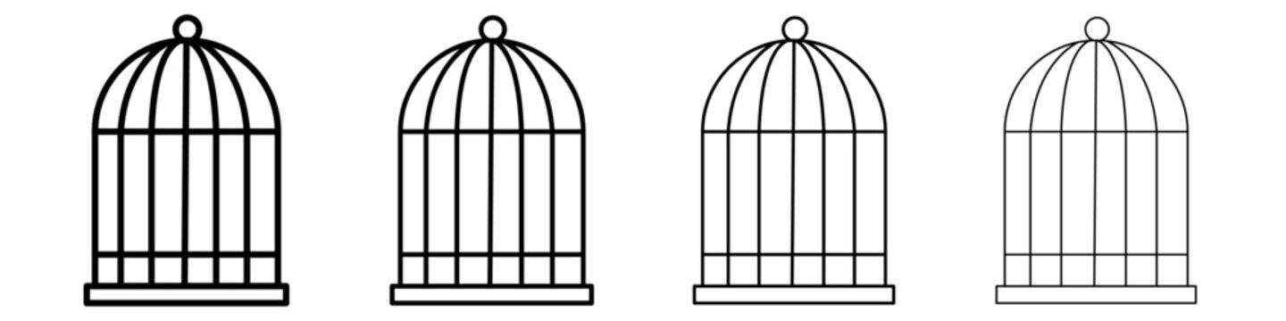 bird cage icon Flat illustration sign