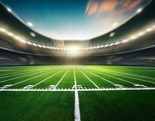 football field blur a green blurred background with subtle white lines mimicking an american football field