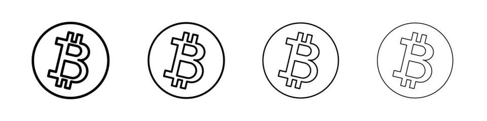 Bitcoin Icon Flat illustration sign