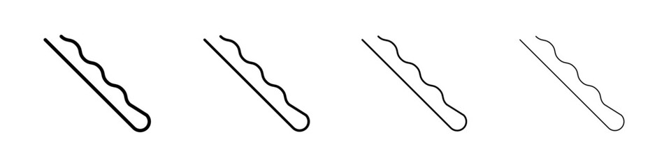 Bobby pin icon Flat illustration sign