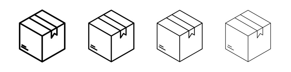 Box icon Flat illustration sign