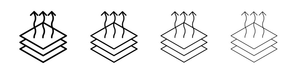 Breathable icon Flat illustration sign