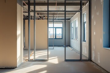 Installation method for drywall metal frames