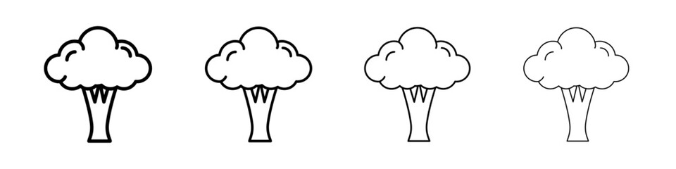 Broccoli icon Flat illustration sign