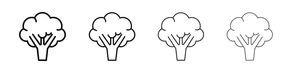 Broccoli icon Flat illustration sign