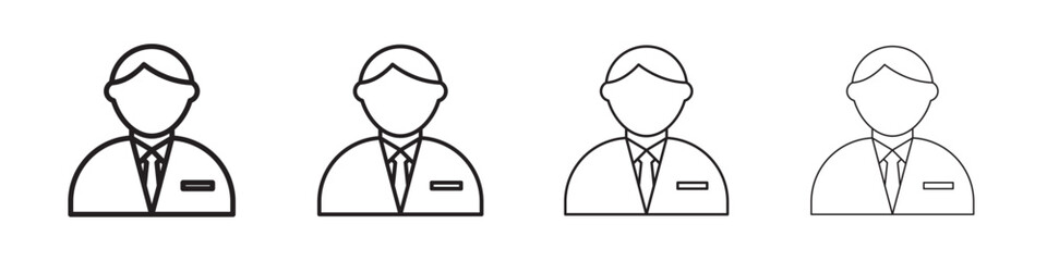 Businessman icon Flat illustration sign