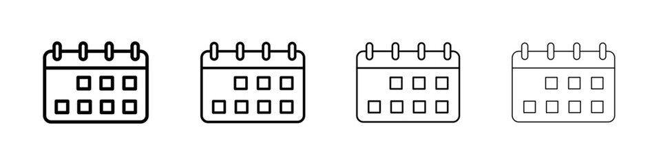 Calendar icon Flat illustration sign