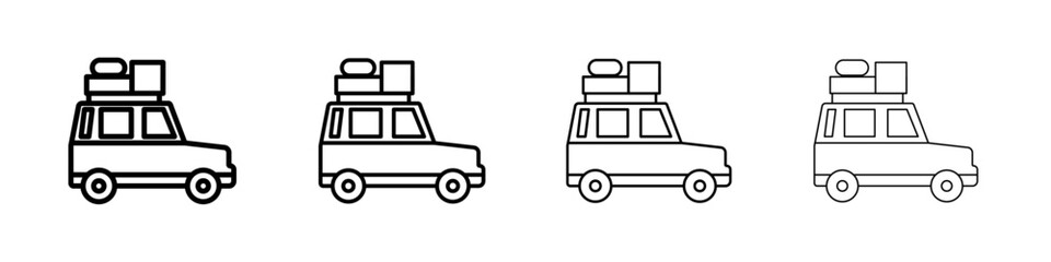 camping car icon Flat illustration sign
