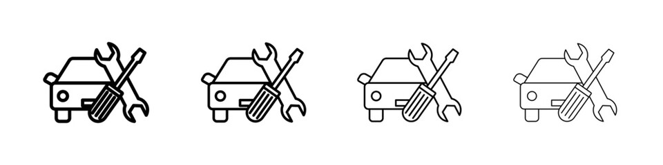 Car repair icon Flat illustration sign