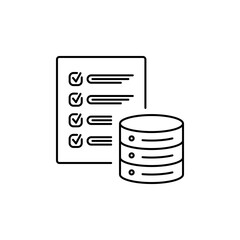 Icon Outline Hadoop processes big data to process big data.