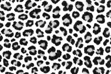 Animal print in black and white pattern. Fashionable leopard or cheetah spot style.