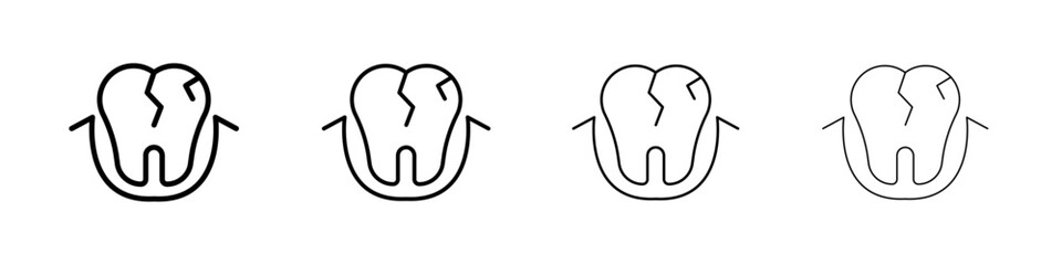 Cavities icon linear logo isolated