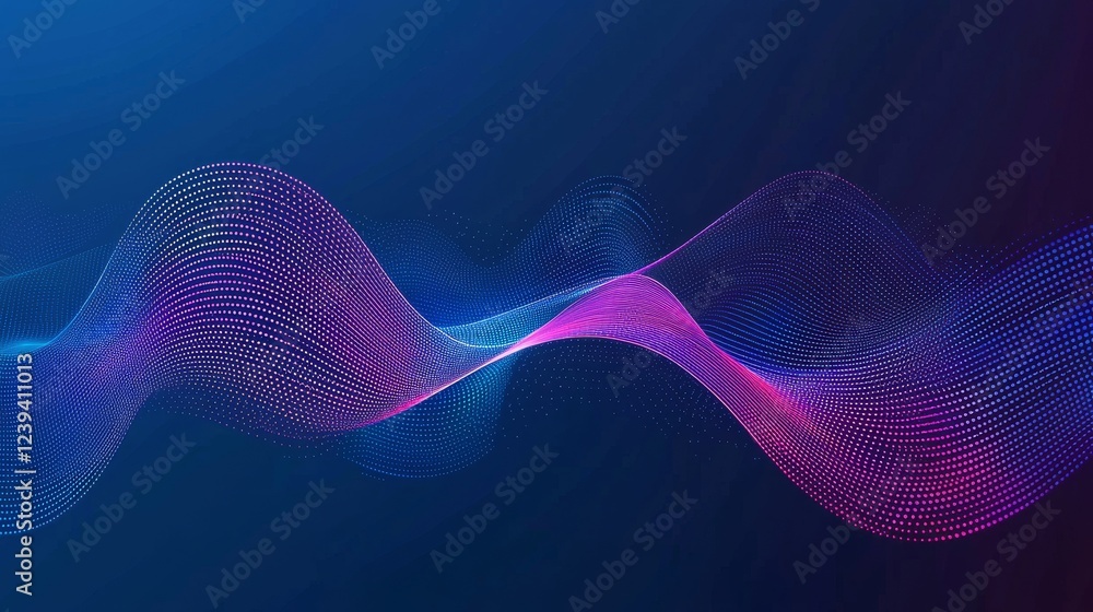 Aufkleber a digital abstract background composed of rounded colored lines. space for information flow. big dat