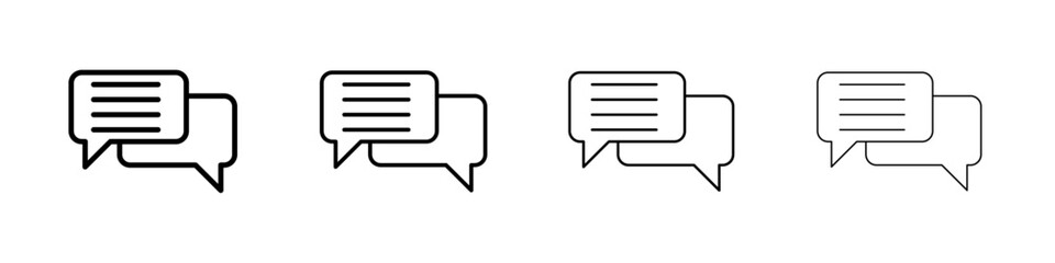 Chat icon linear logo isolated
