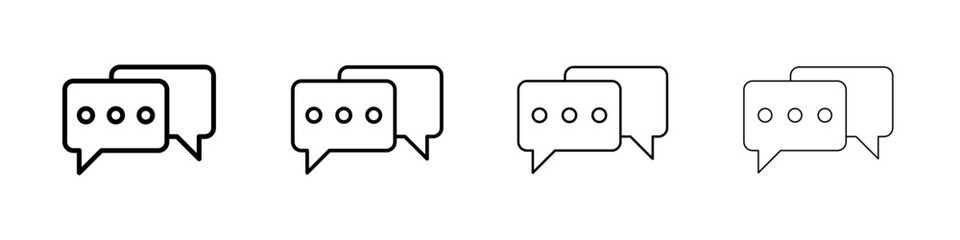 Chat icon linear logo isolated