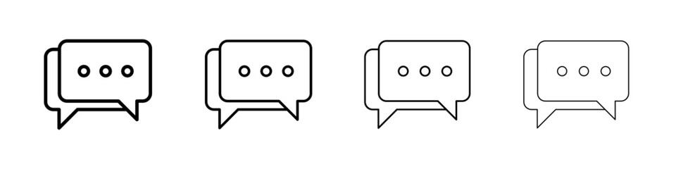 Chat icon linear logo isolated