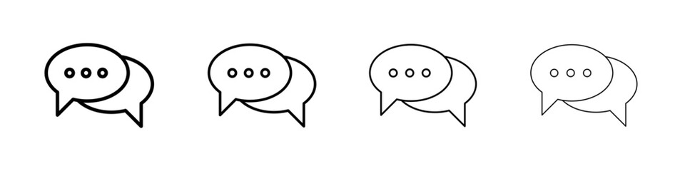 Chat icon linear logo isolated