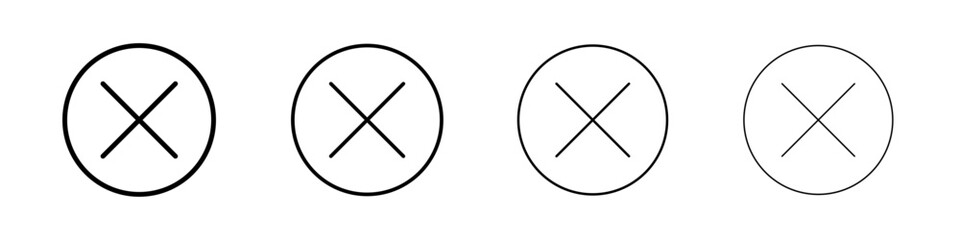 Fototapeta premium Close Icon linear logo isolated