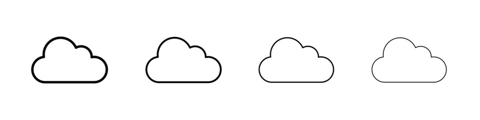 Cloud icon linear logo isolated