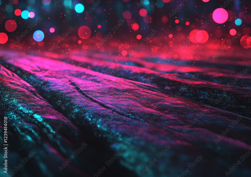 Poster an abstract and captivating wallpaper design is formed by vibrant red bokeh lights and sharp red lin