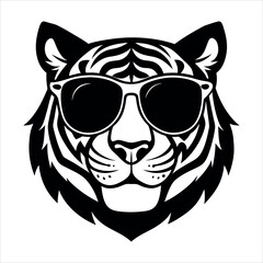 head of a tiger vector illustration