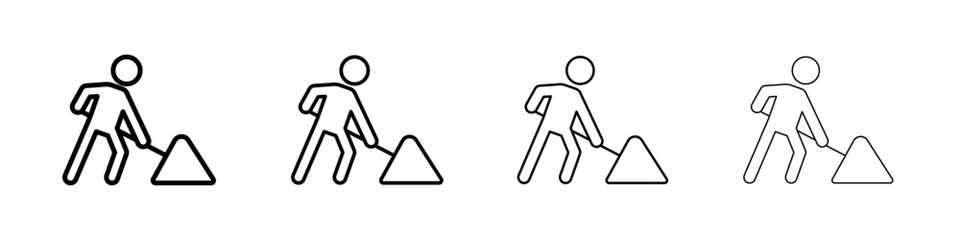 Construction icon linear logo isolated