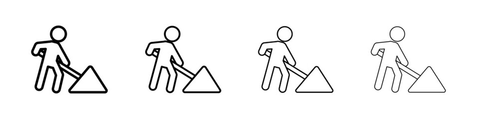 Obraz premium Construction icon linear logo isolated