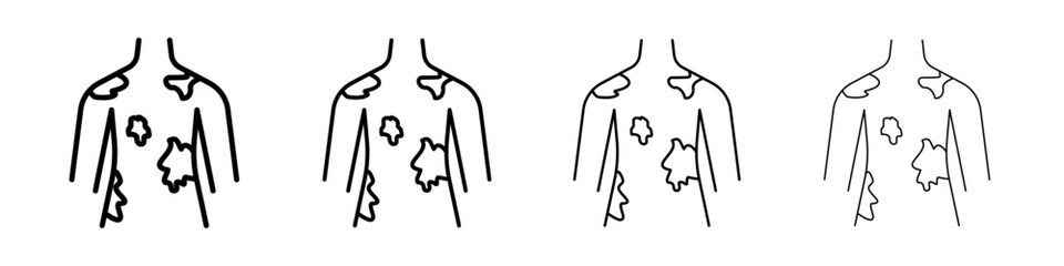 Contact Dermatitis icon linear logo isolated