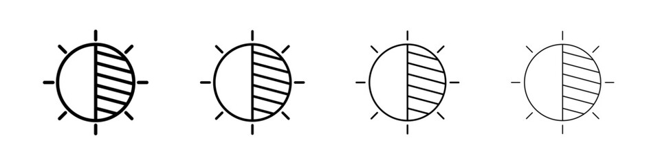 Contrast icon linear logo isolated