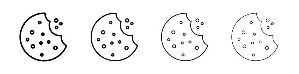 Cookie icon linear logo isolated